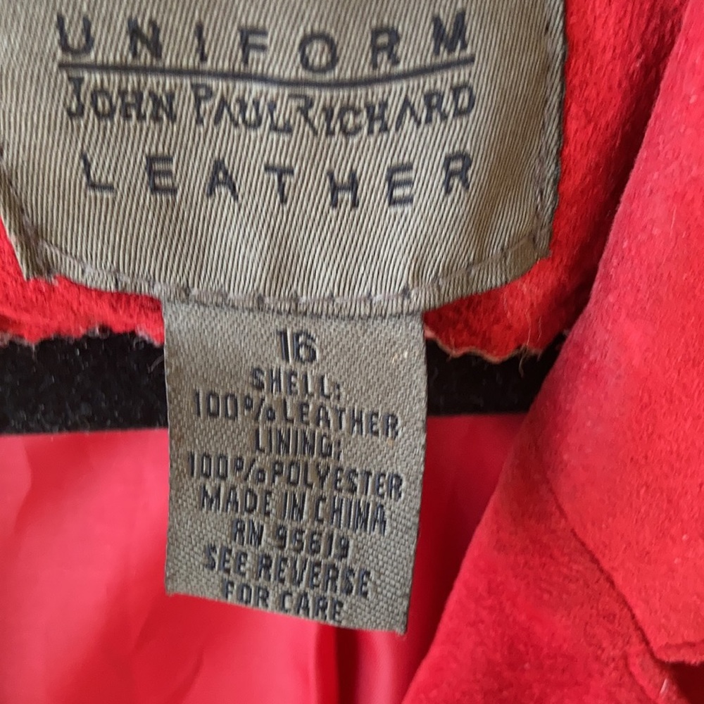 Red suede jacket - Picture 2 of 4